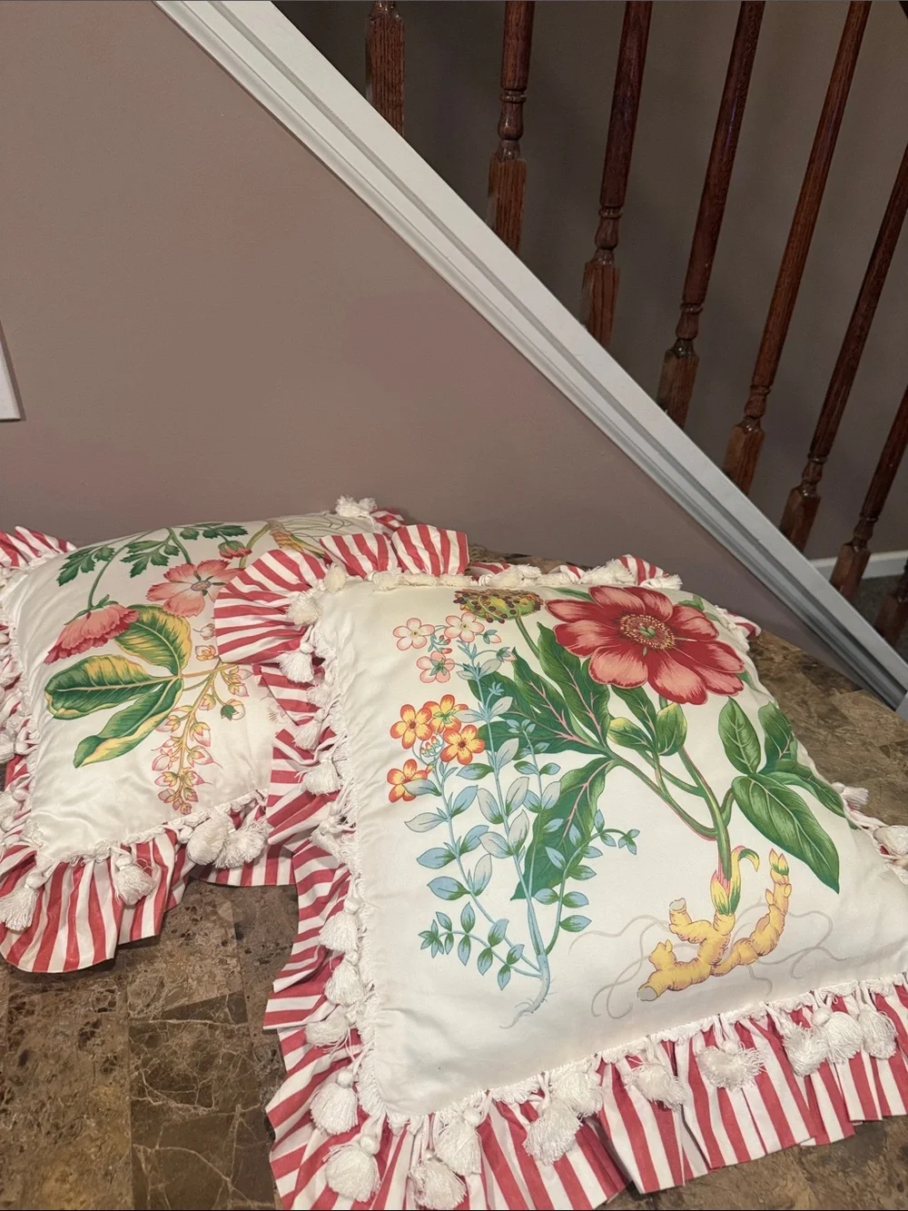 Legacy “A Ryan Company” Floral Throw Pillows, Set of 2